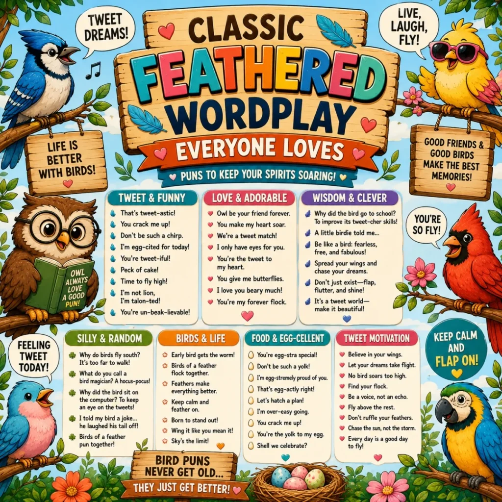 Classic Feathered Wordplay Everyone Loves
