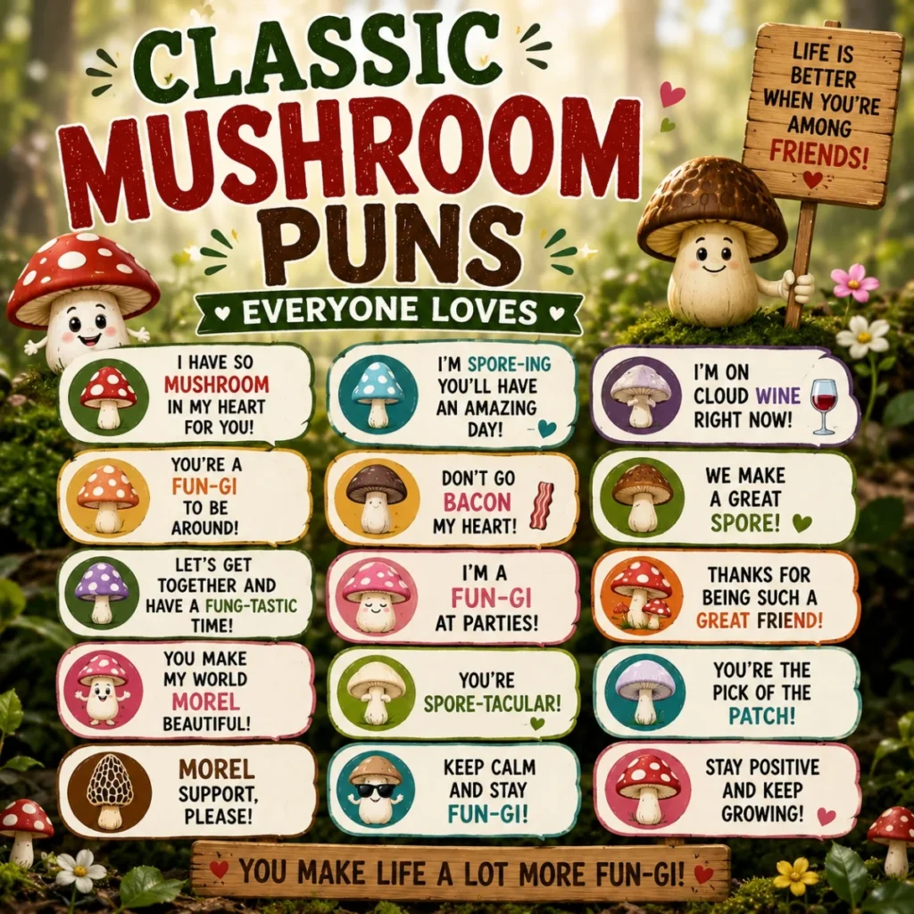 Classic Mushroom Puns Everyone Loves