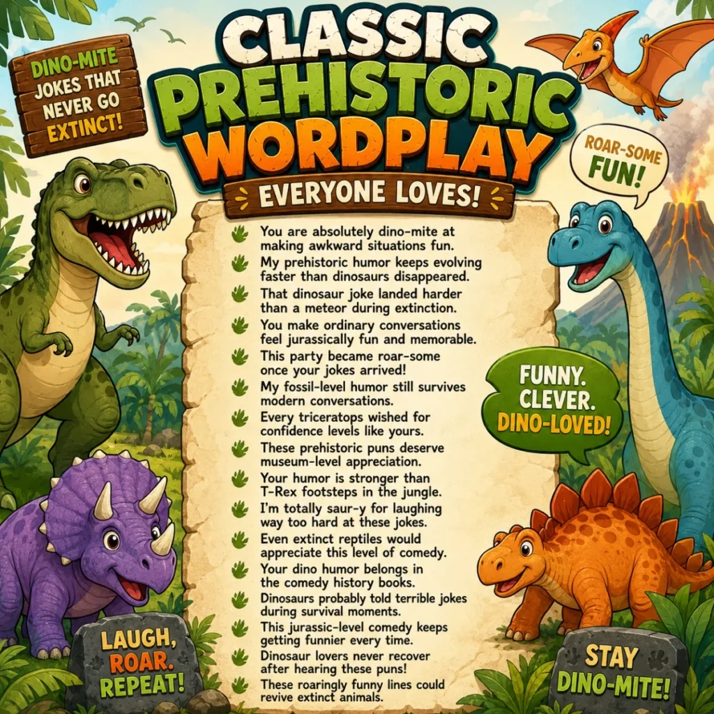 Classic Prehistoric Wordplay Everyone Loves