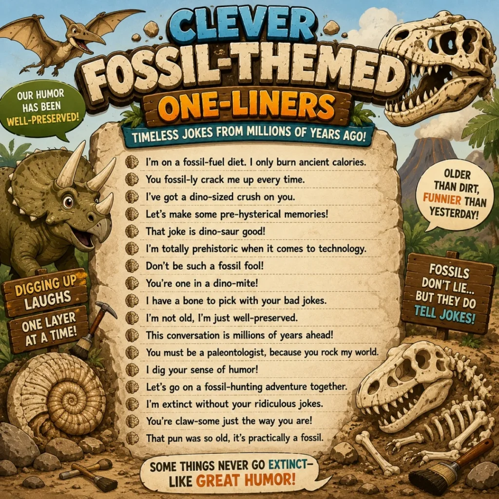 Clever Fossil-Themed One-Liners