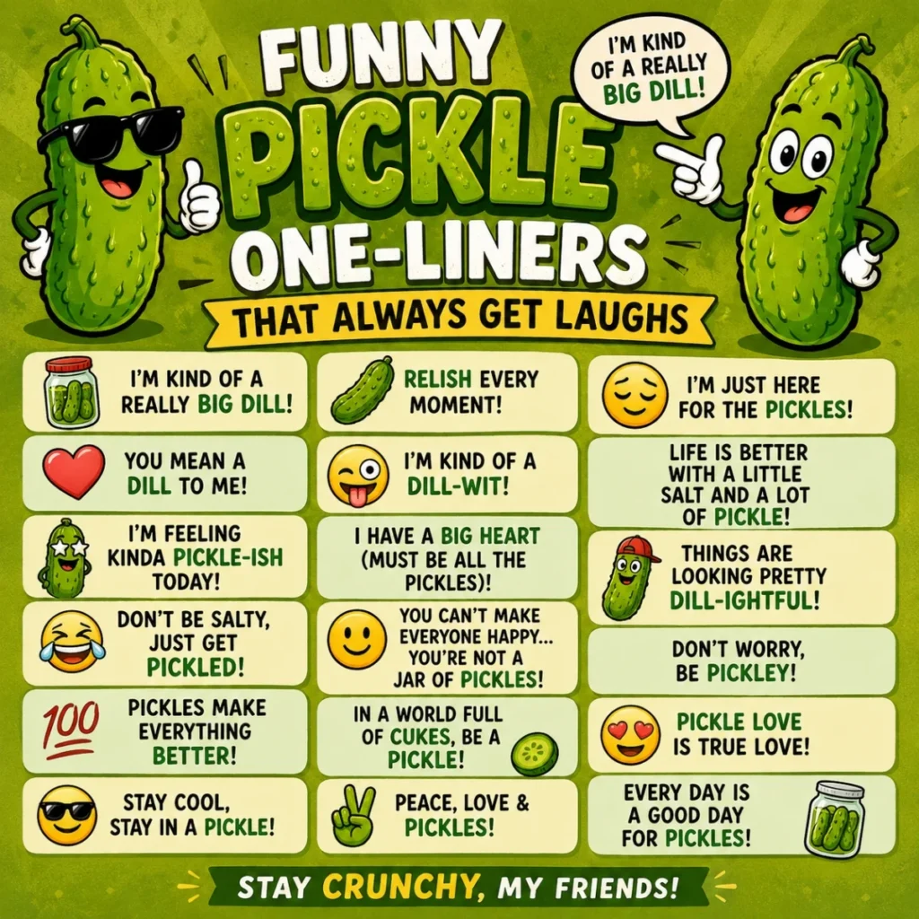 Funny Pickle One-Liners That Always Get Laughs