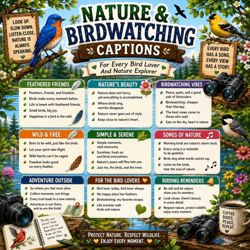 _Nature And Birdwatching Captions