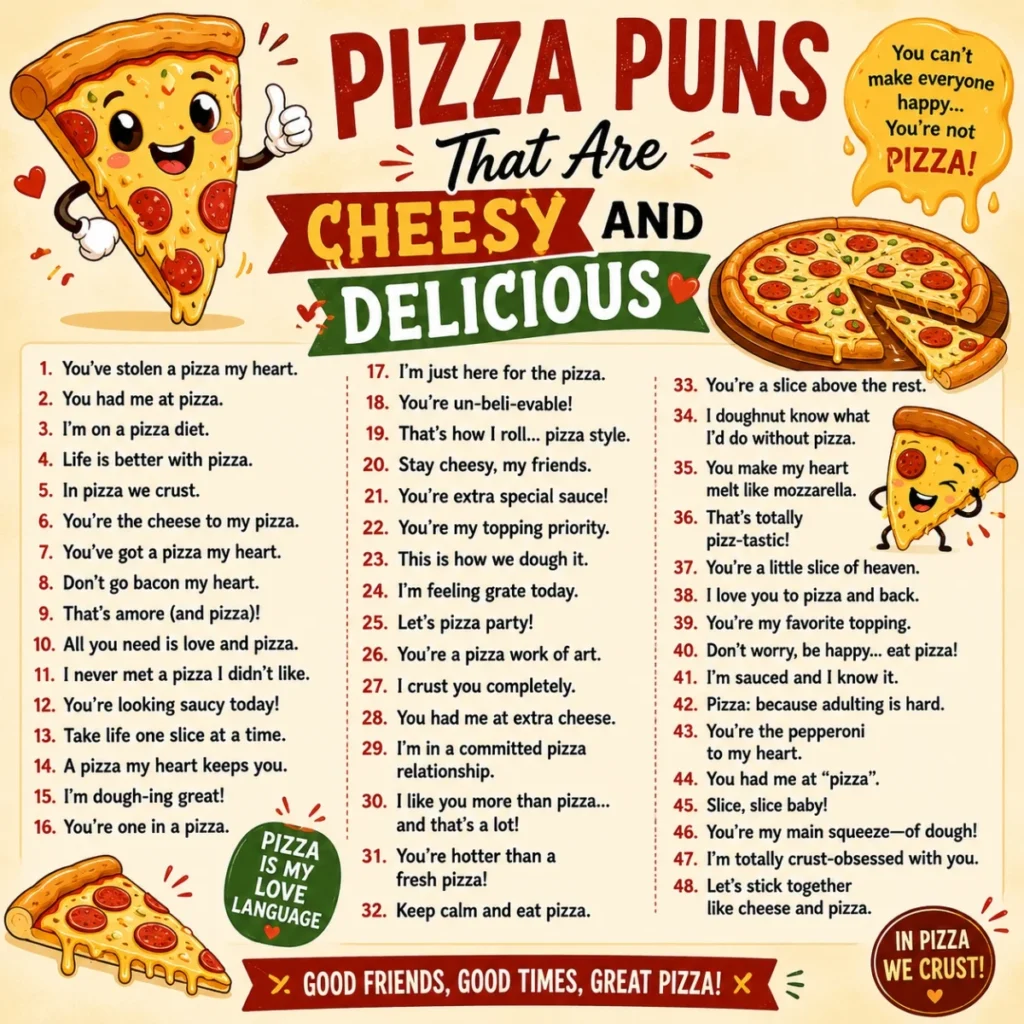 Pizza Puns That Are Cheesy And Delicious