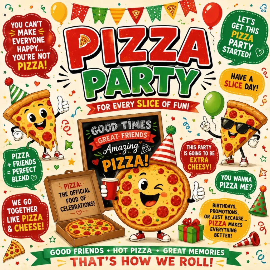 🍕 Pizza Party Puns For Celebrations