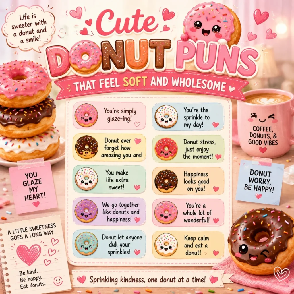 🍩 Cute Donut Puns That Feel Soft And Wholesome