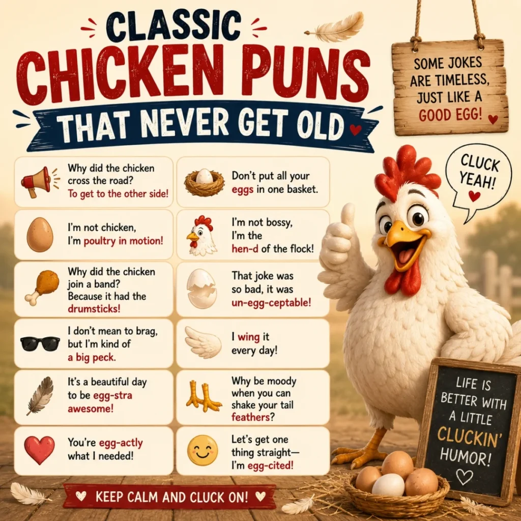 🐔 Classic Chicken Puns That Never Get Old