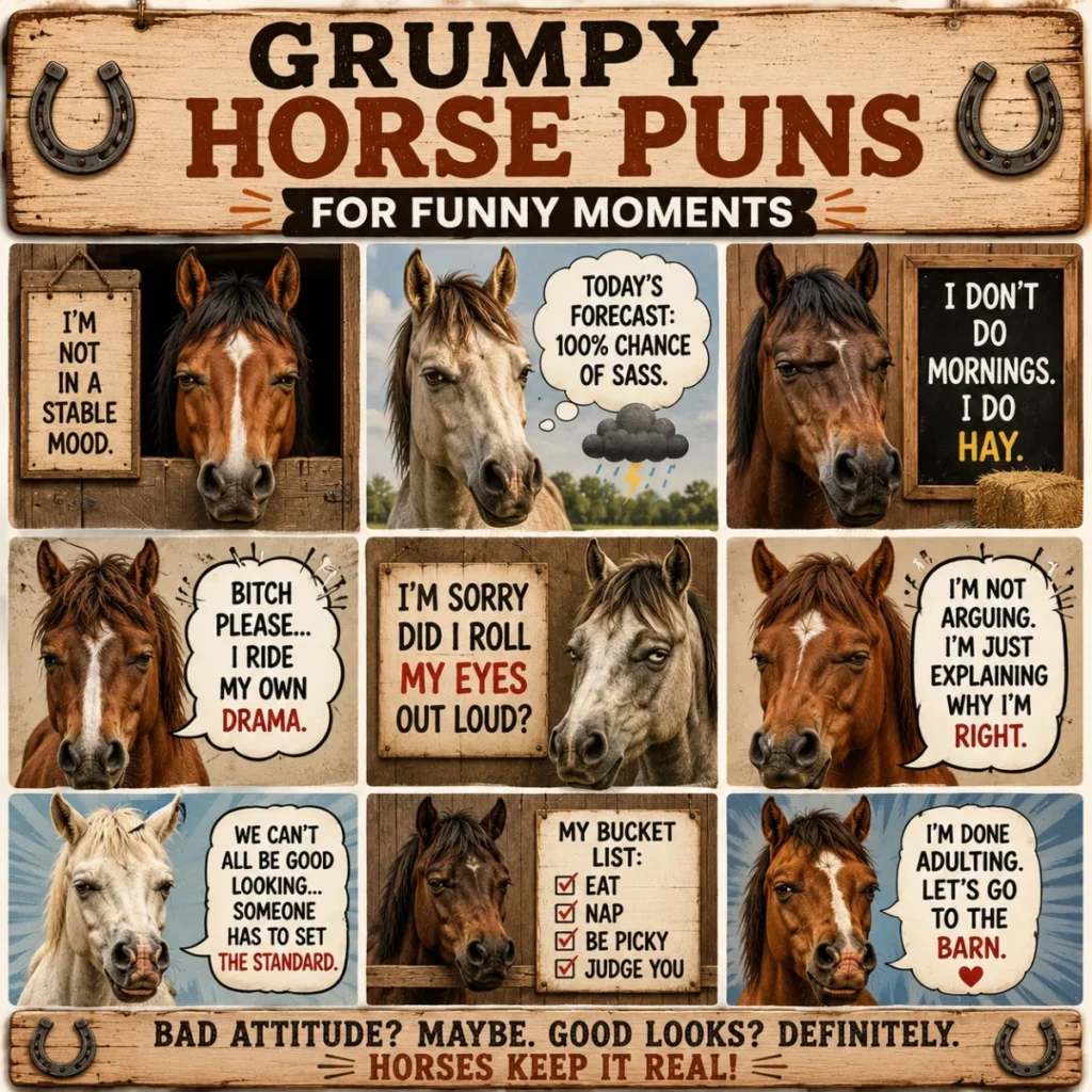 🐴 Grumpy Horse Puns For Funny Moments