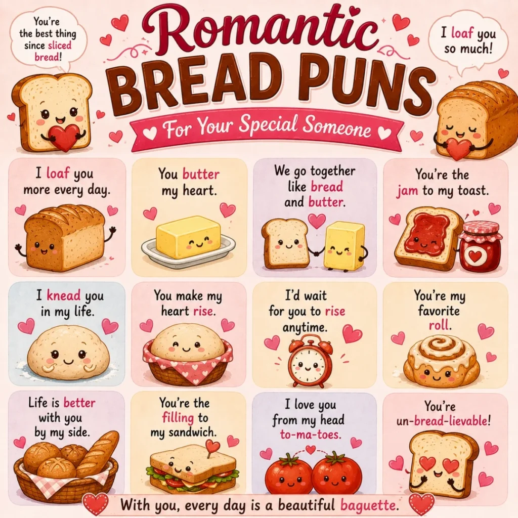 💕 Romantic Bread Puns For Your Special Someone
