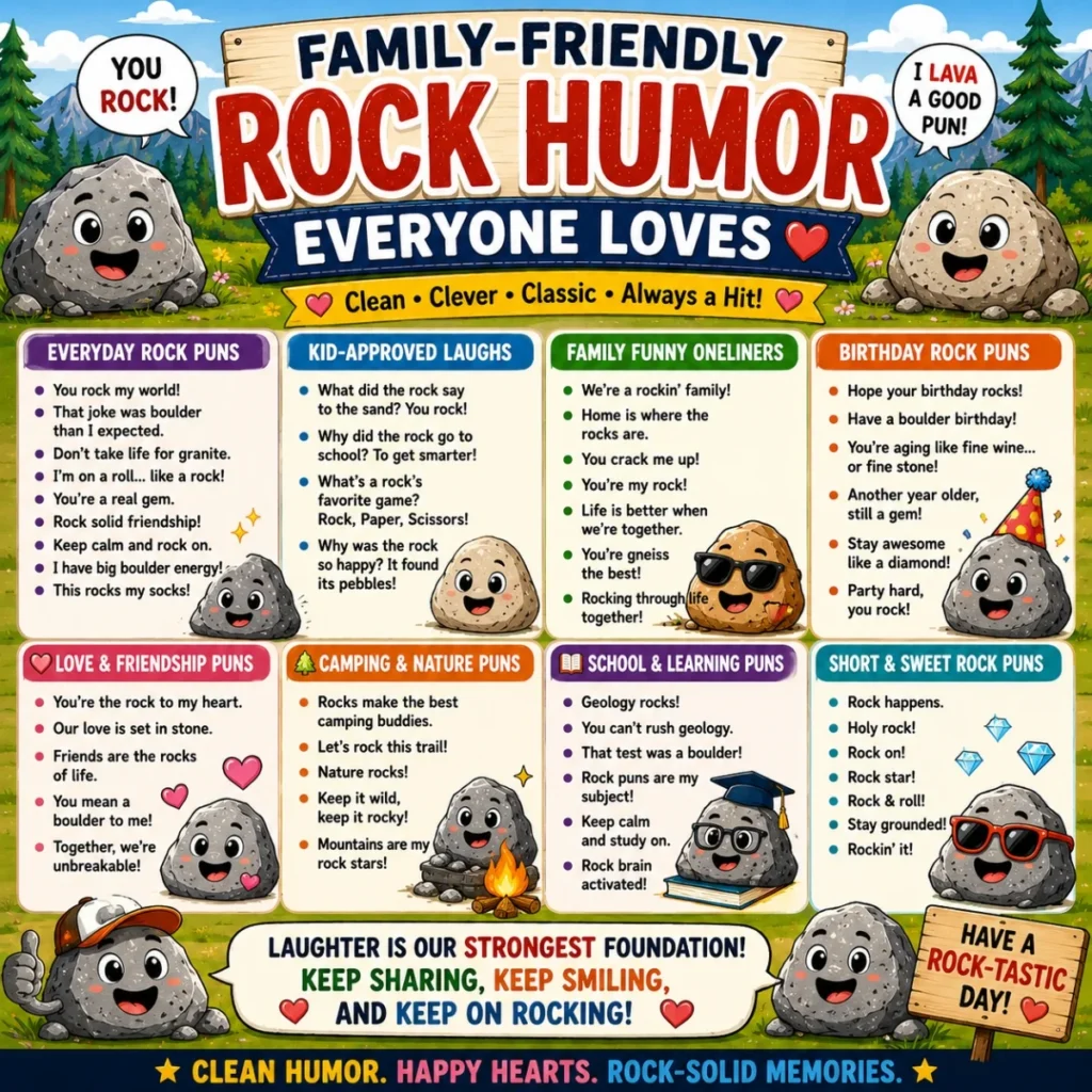 😄 Family-Friendly Rock Humor Everyone Loves