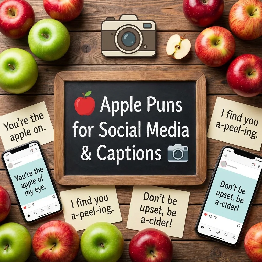 📸 Apple Puns for Social Media and Captions