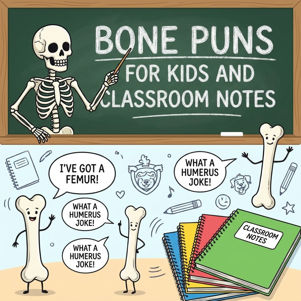 Bone Puns for Kids and Classroom Notes