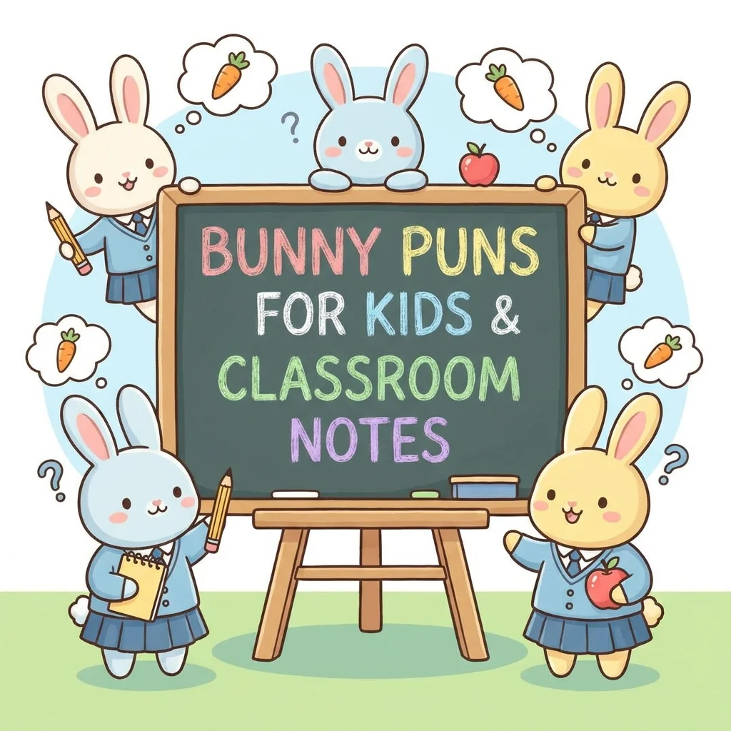 Bunny Puns for Kids and Classroom Notes