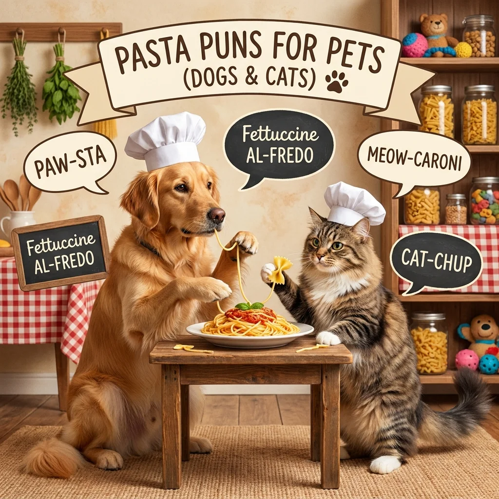 š¶ Pasta Puns for Pets (Dogs & Cats)