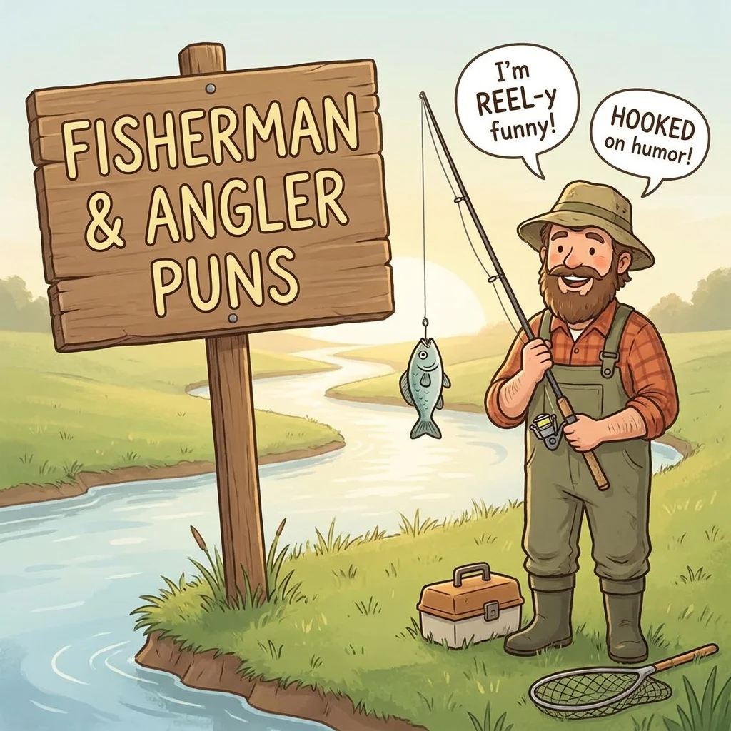 Alt Text:
[Write SEO optimized alt text under 125 characters] 



Caption:
[Write an emotional and engaging caption]

Description:
[Write 2–3 meaningful lines about the image]

🎣 Fisherman and Angler Puns
