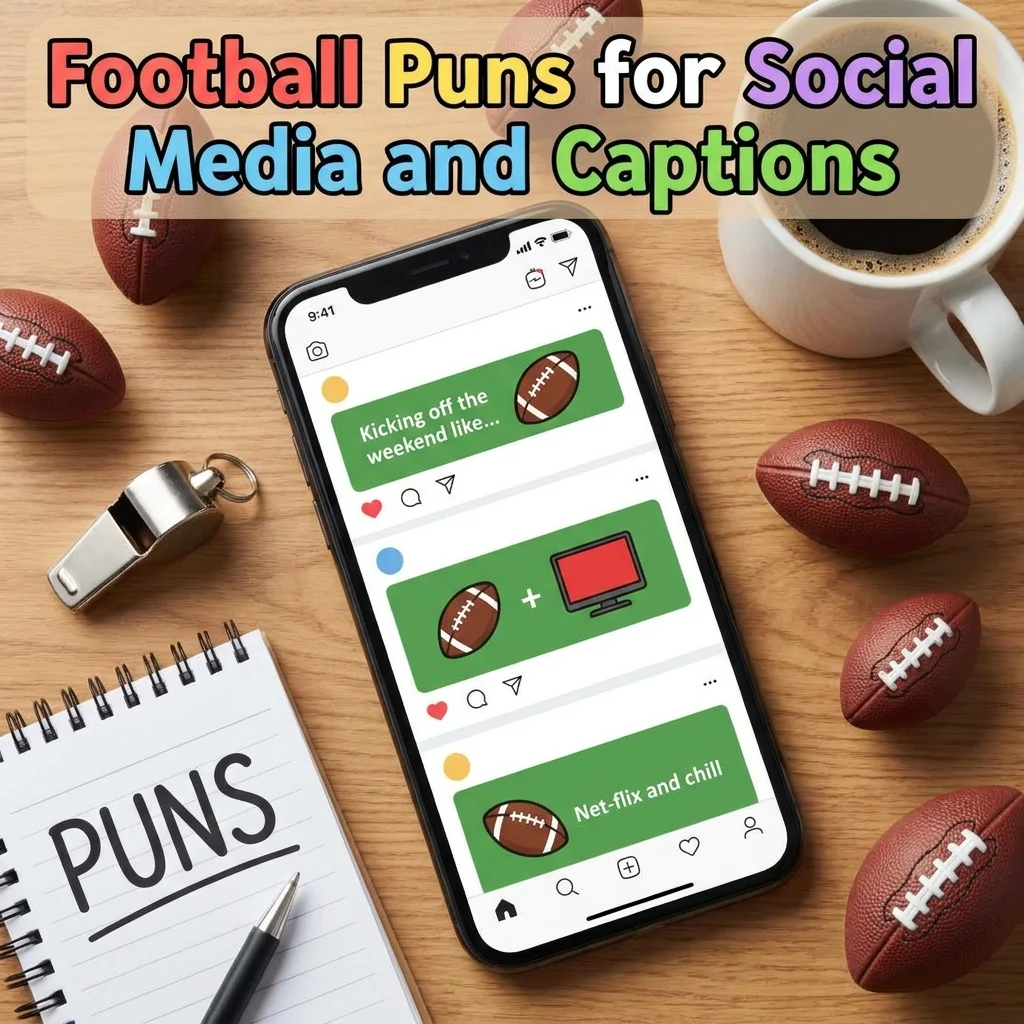 📸 Football Puns for Social Media and Captions