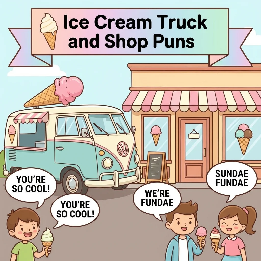 🍦 Ice Cream Truck and Shop Puns