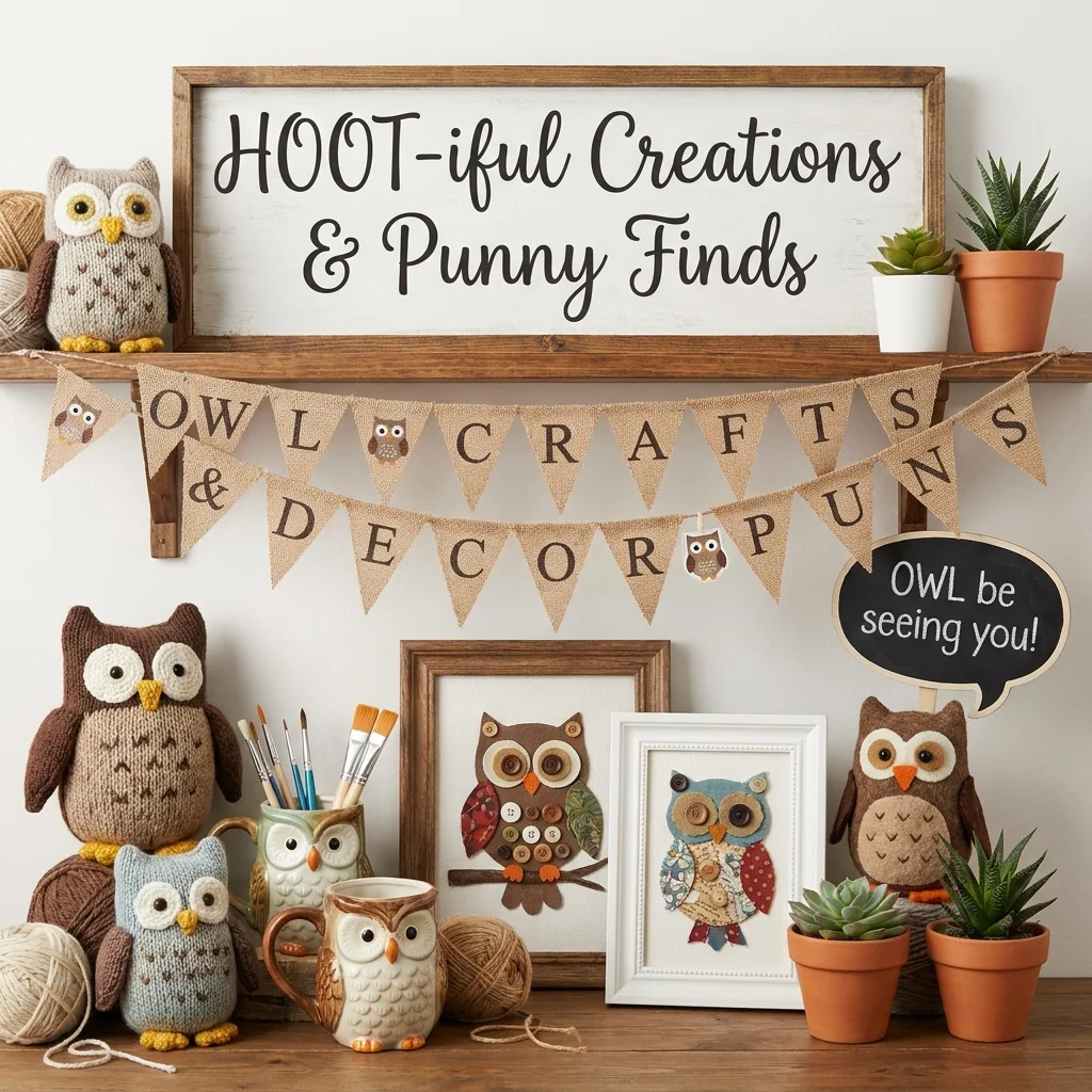 🦉 Owl Crafts and Decor Puns