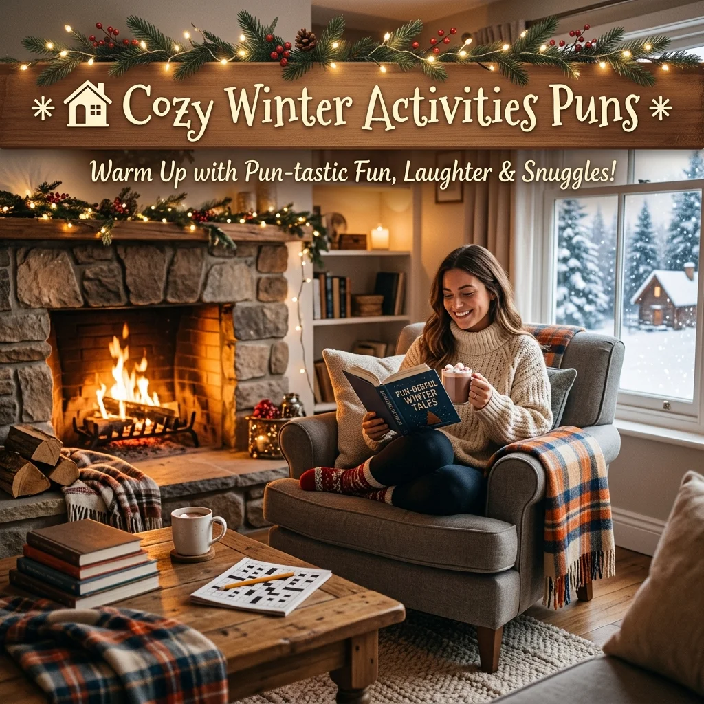 Alt Text:
[Write SEO optimized alt text under 125 characters] 



Caption:
[Write an emotional and engaging caption]

Description:
[Write 2–3 meaningful lines about the image]

🏠 Cozy Winter Activities Puns