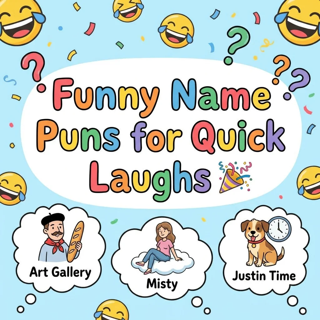 Funny Name Puns for Quick Laughs 🎉