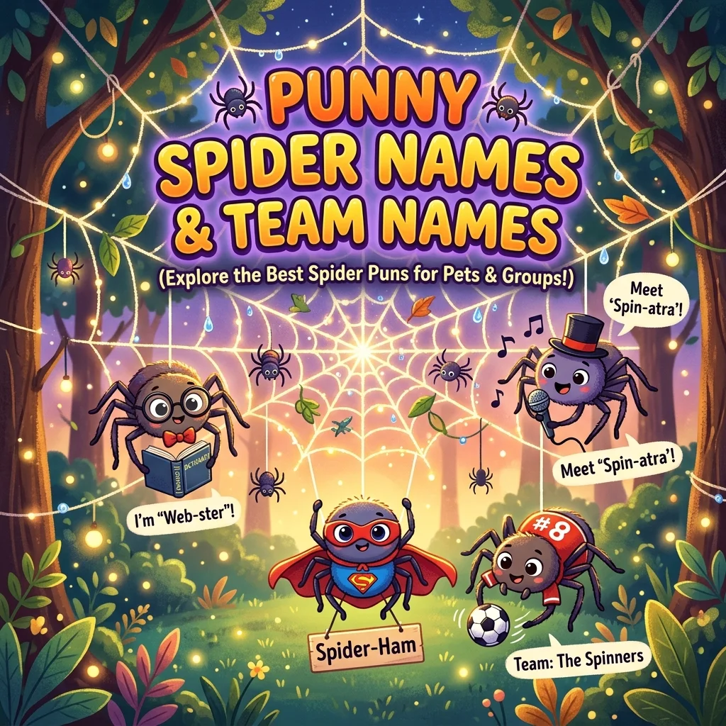 π·οΈ Punny Spider Names and Team Names