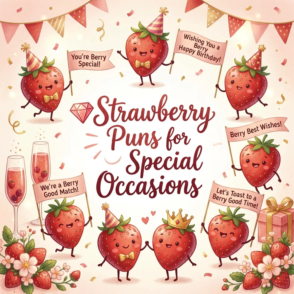 💎 Strawberry Puns for Special Occasions