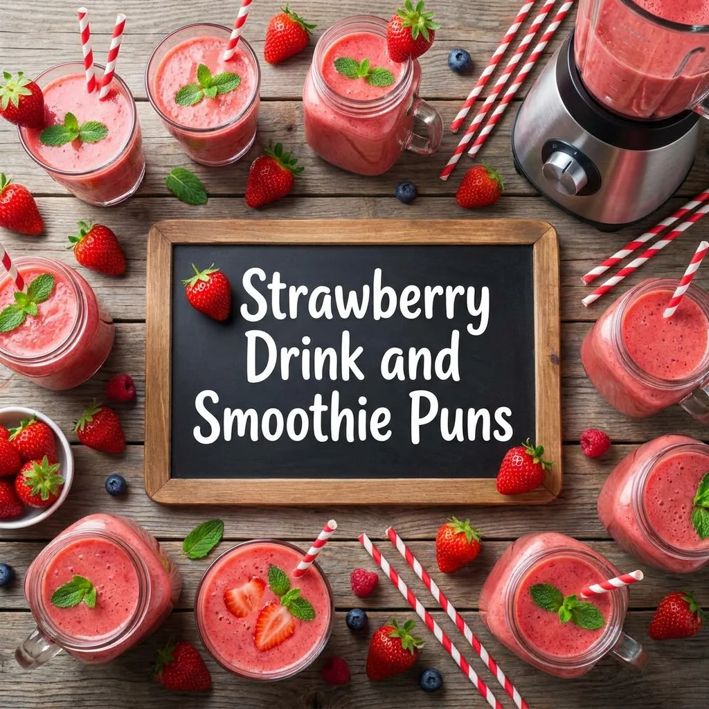 π Strawberry Drink and Smoothie Puns