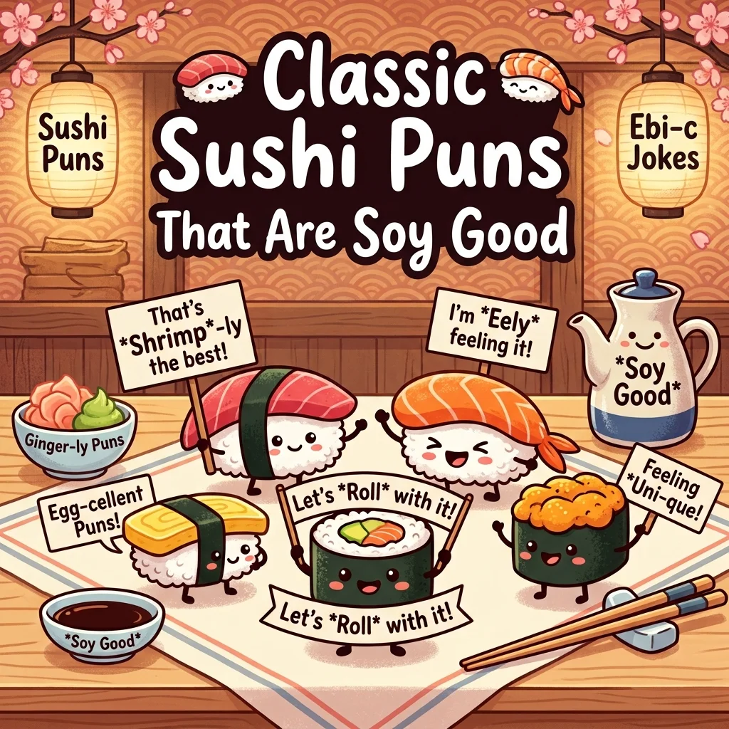 π£ Classic Sushi Puns That Are Soy Good