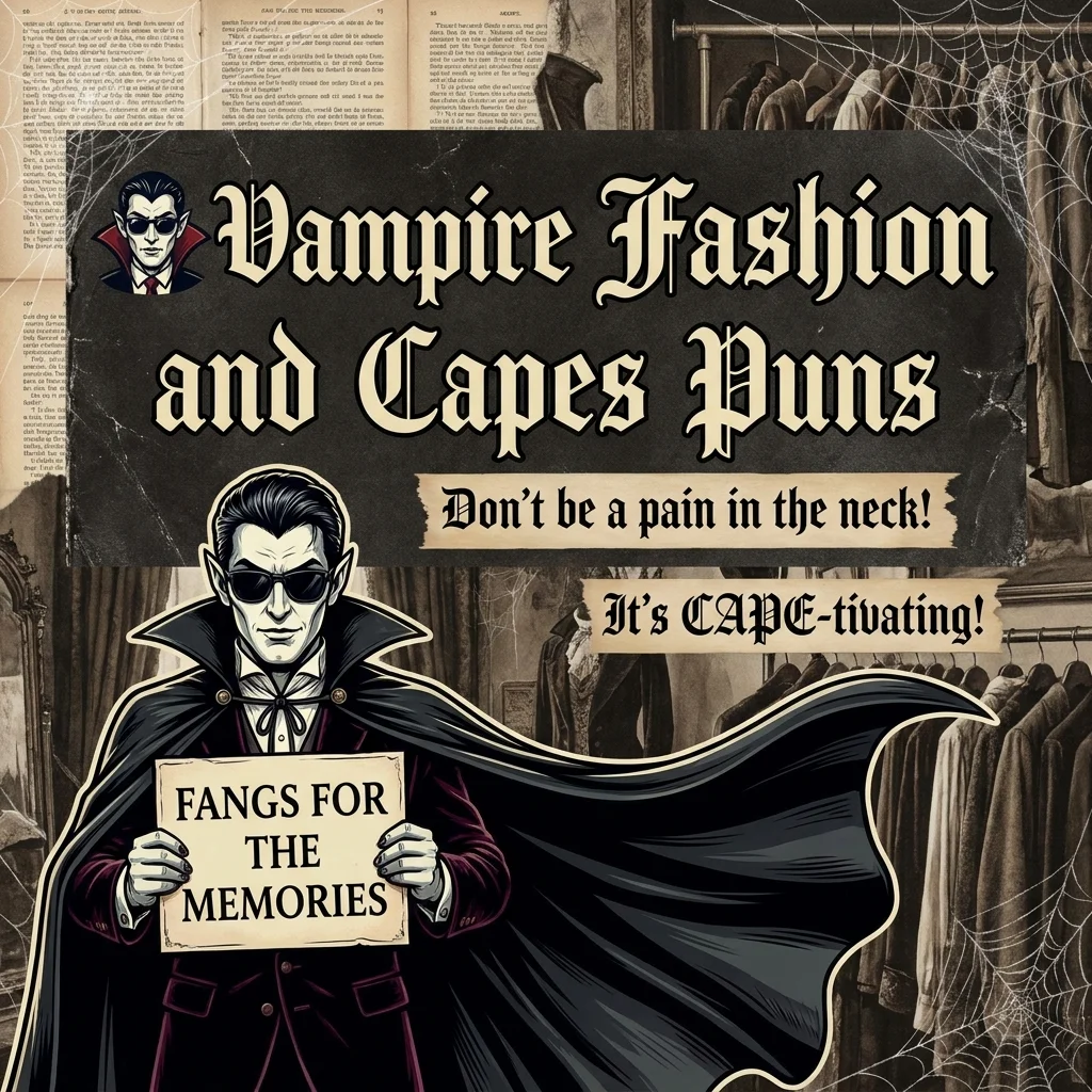 🧛 Vampire Fashion and Capes Puns