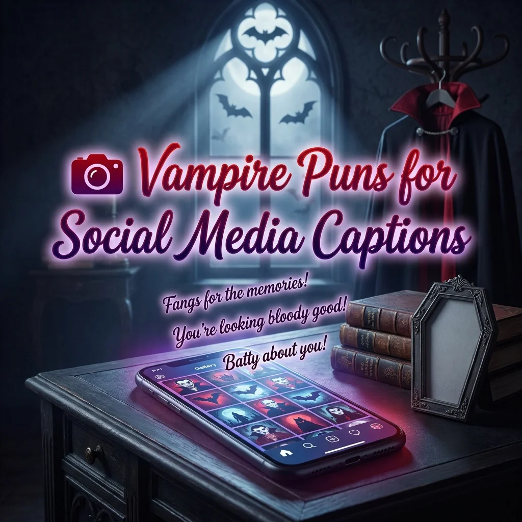📸 Vampire Puns for Social Media Captions
