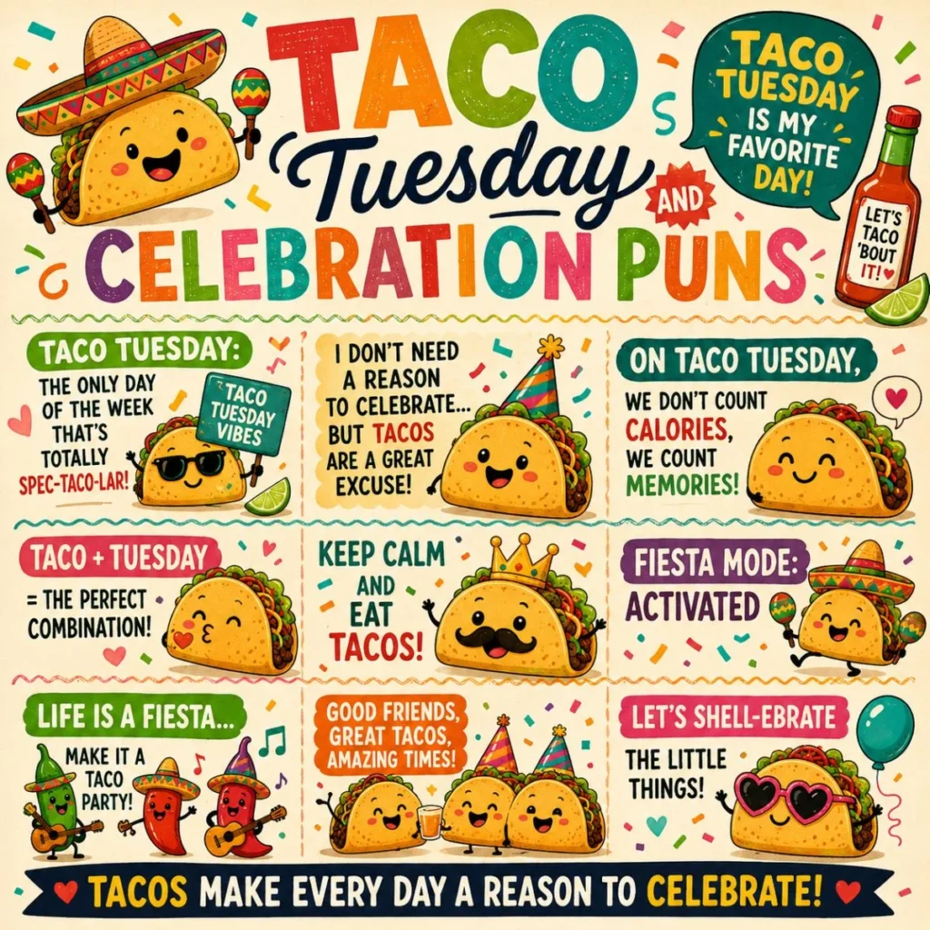 🌮 Taco Tuesday and Celebration Puns